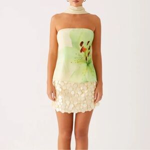Blaise Scarf Top - Yellow floral
